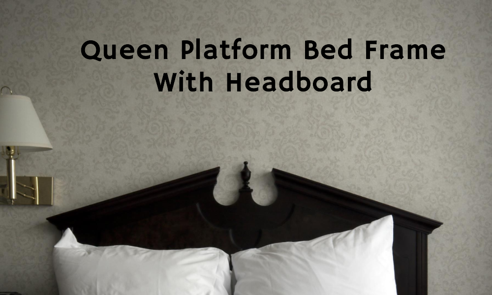 queen platform bed frame with headboard